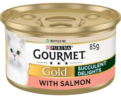 GOURMET Gold Succulent Delights Salmon Wet Cat Food 85g (Pack of 12)