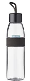 Mepal - Wasserflasche Ellipse - Wiederverwendbare Trinkflasche - Auslaufsichere - Geeignet für kohlensäurehaltige Getränke - BPA-frei - 500 ml - Nordic black