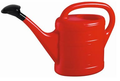 Arrosoir de jardin coloré de 5 l avec douchette (rouge)