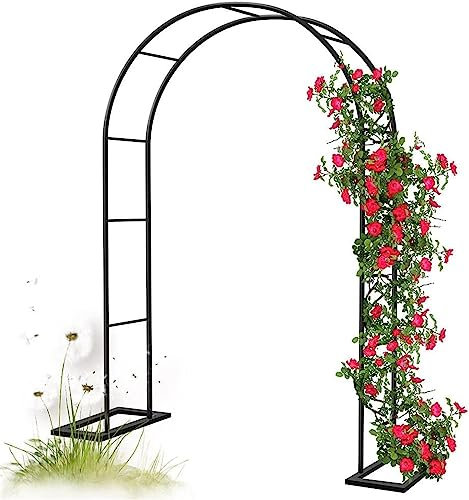 Arche Jardin pour Rosiers Plantes Grimpantes, Metal Arceau à Rosiers, Arche de Rosiers Vigne Mariage, Pergola Tonnelle de Jardin, Intérieur Extérieur Décoration de Fête,300x220x40CM