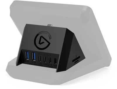 Elgato USB Hub – para Stream Deck +, 2 Puertos USB-C / 2 Puertos USB-A, Power Delivery, Lector de Tarjetas SD/microSD – USB-C, Mac/PC, Stream Deck, Adaptador de Corriente no Incluido