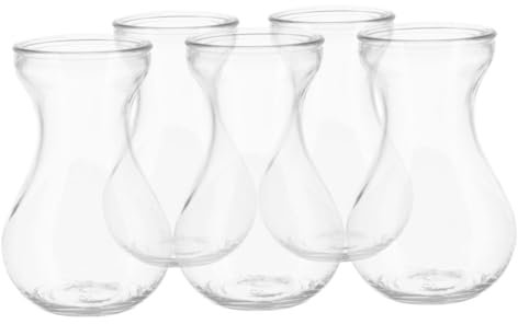 TOPBATHY 5stücke Glasvase Für Tischdeko Durchsichtige Blumenvase Transparente Glasvase Für Hydrokultur Dekorative Vase Für Wohnzimmer Und Küche