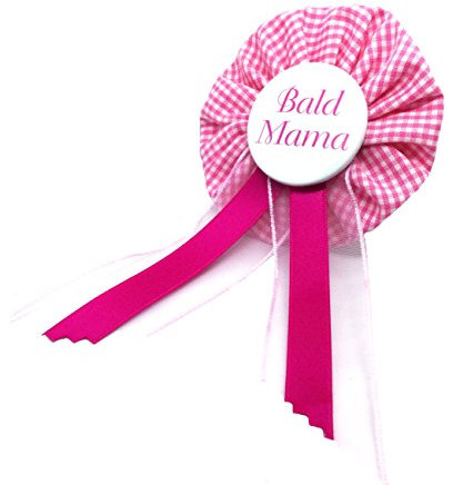 AnneSvea Orden - Bald Mama Pink/Rosa Anstecker Button Babyshower Geburt Schwanger Babyparty Deko Geschenk Mom to be rosa