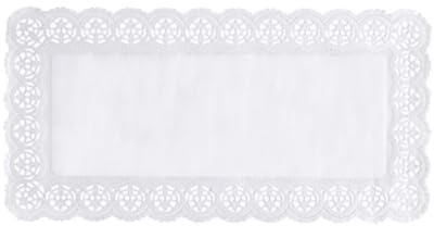Générique - 36 NAPPERONS PAPIER DENTELLE 40X20CM BLANC