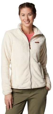 Columbia Womens Fire Side II Sherpa Full Zip Fleece Jacket, Chalk, Medium