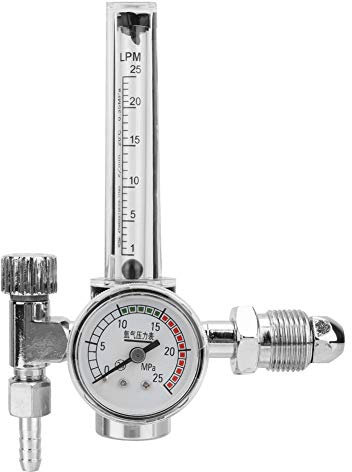 Argon Gas Pressure Reducer Welder Welding Gas Flowmeter Delivery Pressure Equipment Flowmeter Regulator Argon Gas Meter with Outlet Male Thread G5/8 14