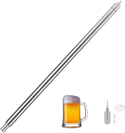 Remplissage de Bouteilles de bière,Remplisseur de bouteille de bière d'acier inoxydable de 13,7in, ressort d'embouteillage de bières chargé pour les ustensiles de brassage à la maison