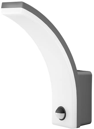 Adviti FRENIT LED Lampada da Esterno con Sensore di Movimento Portata 9 metri 20W 4000K 2000lm Funzione di Regolazione TIME e LUX IP65