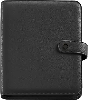 Miquelrius - Kalender, 16 Monate (September 2023 bis Dezember 2024), Tagesansicht, aktive Größe 117 x 182 mm (ähnlich A6), Lederoptik, Schwarz, Spanisch