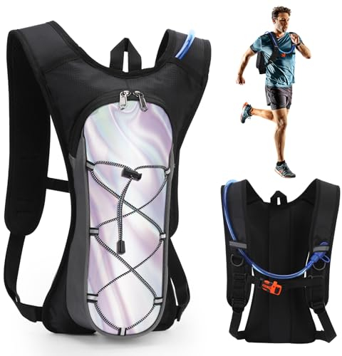 Shinkuro Trinkrucksack, Ultraleicht Trinkrucksack, Trinkrucksack mit Trinkblase 2L Klein Laufrucksack, Wasserdicht Trinkweste Outdoorsport, Running Race Leichter Rucksack für Männer Frauen