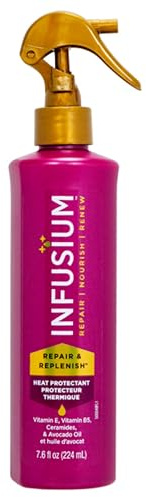 Infusium Protecteur de Chaleur Réparateur et Revitalisant - Spray Nourrissant pour Cheveux avec Vitamine E et Huile d’Avocat - 224 ml