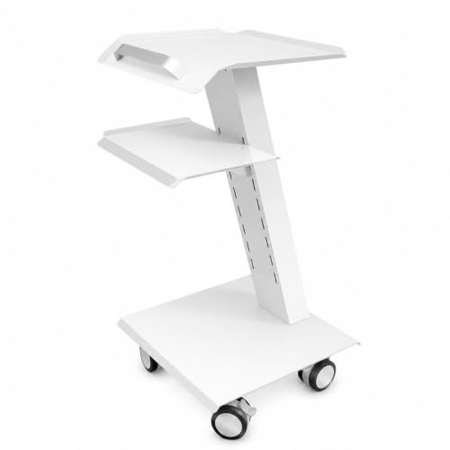 Verktygsvagn, Dental rullvagn, sidovagn, tre lager, verktygsbord, körbart med broms, kosmetisk vagn, frisörvagn med 3 uttag 410 x 360 x 770 mm
