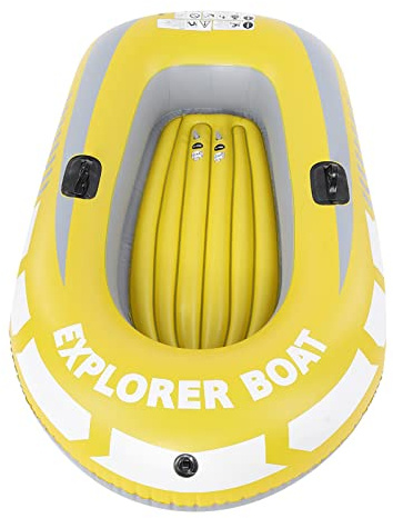 Inflatable Kayak Canoe 2 Person Boat for Fishing Diving PVC Wear Resistant with Two Paddle Mounts Labor Saving Paddling Safety Flotation Devices