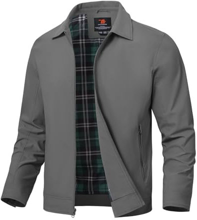 donhobo Übergangsjacke Herren Bomber Jacke Leicht Sommer Jacke Cargo Arbeitsjacke Outdoor Sport Freizeitjacke mit Innentasche, Dunkelgrau, XL