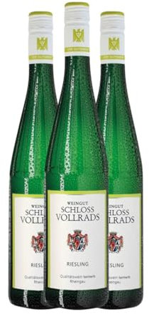 Schloss Vollrads Riesling Halbtrocken Halbsüß Rheingau 75 cl Weißwein (Karton mit 3 Flaschen von 75 cl)