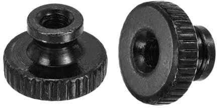 uxcell Knurled Thumb Nut, 20Pcs M3x0.5mm Iron Round Knobs Fasteners for 3D Printer Parts, Black