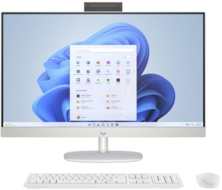 HP 27-cr0032na 27 All-in-One Desktop PC (AMD Ryzen 7 7730U | 16GB DDR4 RAM | 1TB NVMe SSD) - Shell White