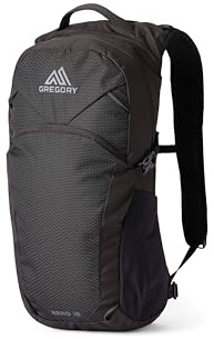 Gregory Essential Hiking - Nano 18 - Freizeitrucksack, 51 cm, 18 L, 0.48 KG, Leichter Tagesrucksack, Trinksystem-kompatibel, bunter Rucksack, Schwarz (Optic Black)