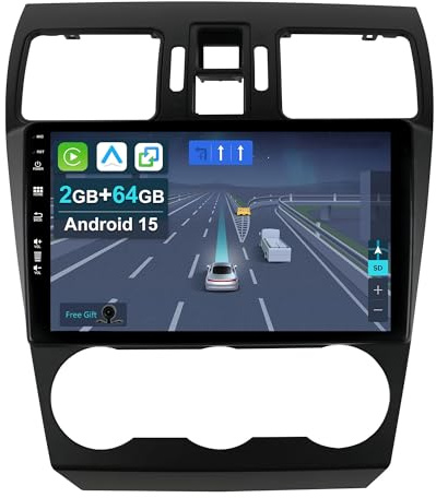 9 Bilradio för Subaru Forester/XV/WRX 2012-2014 Android 14 med Trådlös Carplay Android Auto Wifi GPS Navi Bluetooth 5.0 FM MirrorLink-Ingår backkamera