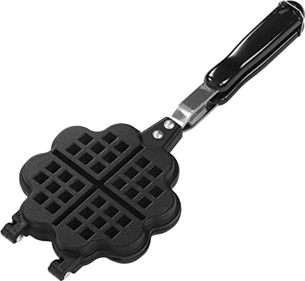 Sartén para gofres en forma de corazón, mini máquina para hacer conos de gofres, utensilios de cocina antiadherentes, sartén de aluminio fundido para el hogar, cafetería y