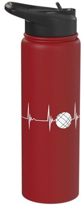 Boule game ball sport heart beat ECG pulse Stainless Steel Insulated Water Bottle
