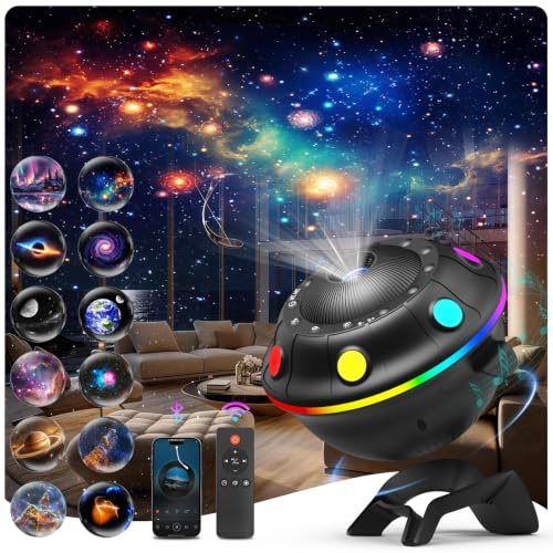 FlyLily Galaxy Projector Star Projector 13 in 1 Planetarium Night Light