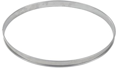 Gobel - Cercle à Tarte Haut Inox Ø28 cm h2,7 cm – Bords Roulés – Cercle Pâtisserie Professionnel Fabriqué en France