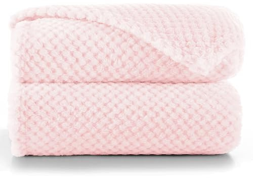 DecoKing Coperta Plaid Pile 150x200 cm per Letto una Piazza e Mezza Calda Accogliente e Spessa in Morbido Velluto Stile Scandinavo Per Letto Divano Sedia Tutte le Stagioni Rosa Polvere Henry
