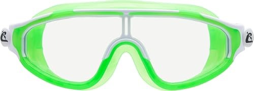 Cressi King Baloo Kids Swim Goggles - Quick-Adjust Strap, Watertight Seal - Kids Swimming Goggles with Anti-Fog UV Protection - Lime/White - 2-7 Years