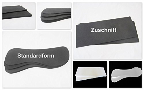 PS Pferdeartikel 1 Paar Einlagen für Sattelunterlagen oder Pads, Verschiedene Formen und Materialien Größe Moosgummi 20 mm Standardform