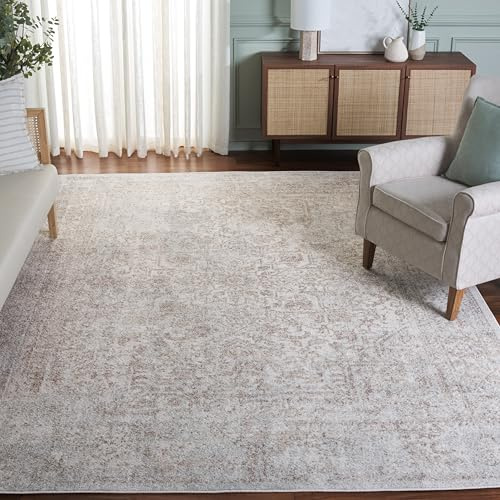 Teppich SAFAVIEH Traditionell Wohnzimmer, Esszimmer, Schlafzimmer - Evoke Collection, Kurzer Flor, Elfenbein und Taupe, 240 x 300 cm