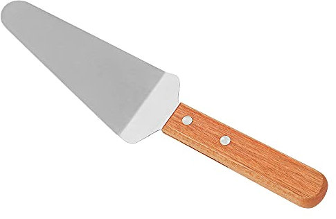 Muka Pelle à tarte en acier inoxydable avec manche en bois 25,4 cm