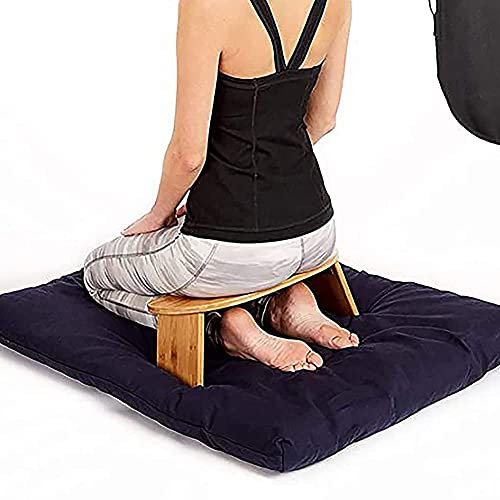 FZYE Bambus Meditationsbank, Faltbarer tragbarer Meditationshocker, ergonomischer Stabiler Mönch und Kamel Meditationshocker