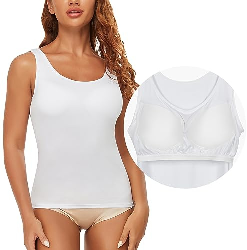 SLIMBELLE Camiseta Interior Para Mujer Sin Costuras Con Copas Extraíbles, Moldeadora de Abdomen Sin Aros, Camisola Moldeadora de Cuerpo, #7
