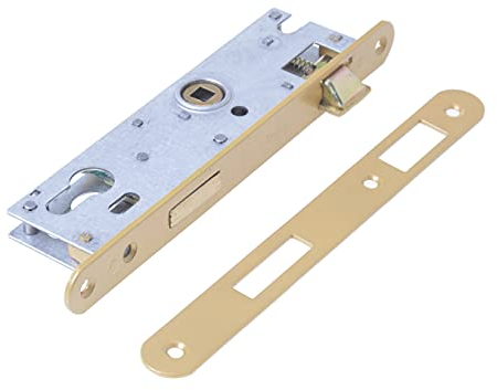 Aqbau® Türschloss für Profilzylinder 72 / 35mm DIN Rechts, Universal PZ Einsteckschloss Haustürschloss Zimmertürschloss Zimmertür Schloss Innentüren Metall Verzinkt