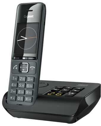 Gigaset Comfort 520A - Schnurloses DECT-Telefon mit Anrufbeantworter - Elegantes Design - Freisprechfunktion - Komfort Anrufschutz - Adressbuch mit 200 Kontakten,titan-schwarz [Deutsche Version]