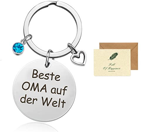 SwirlColor Schlüsselanhänger Oma, Spezielle Geschenk Oma Geburtstag Beste OMA auf der Welt Schlüsselanhänger Geschenke für Oma