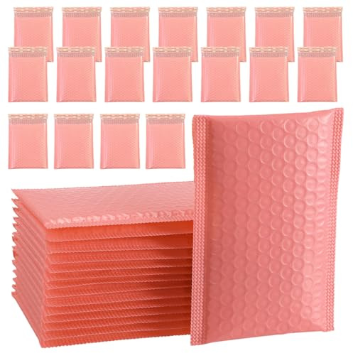 Yardwe Sacs D'ExpéDition À Bulles Rose 11X15 Cm Lot De 60 Pochettes Auto-AdhéSives ImperméAbles Pour Emballage Et Protection De Bijoux Et Petits Articles En Bureau