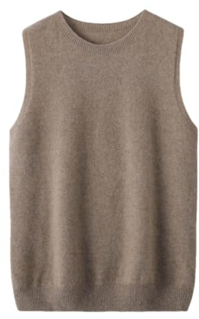 Tdvcpmkk - Maglione da donna senza maniche con collo a O, basic, invernale in lana, tinta unita, casual, gilet da donna in maglia
