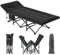 YITAHOME Feldbett Klappbar für Erwachsene, Robustes Campingbett mit Einer Traglast von 260 kg, Starkes Gestell mit Dickeren Rohren, Feldbett mit Tragetasche für Reisen/Büro/Outdoor, Schwarz