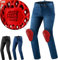 SHIMA Rider Motorrad Jeans Herren mit Protektoren Airforce Knieprotektoren Motorradhose Kurzgrößen Hosen Motorradjeans für Herren Protektorenhose Textilhose Jeanshose Lang (Männer, Blau, 36/32)