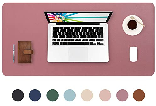 DOBAOJIA Große Schreibtischunterlage XXL, Schreibtischmatte, Desk Pad, Schreibtischschutz, Schreibblock, für Laptop/Tastatur/Maus, PU Leder Wasserdicht + Wildleder Rutschfest 80 x 40cm