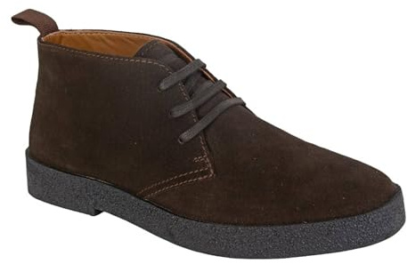 Roamers Mens Leather Desert Boots | Real Suede, Leather Lined