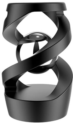 predolo Levitating Sphere Educational Toy for Adults, Rotating Metal Desk Gift, black