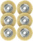Joint Brush Set of 6, Compatible with Gloria Multibrush and Other Wire Brushes, 11.5 cm Diameter, High-Quality Brass Brush, Garden Weedbrush Accessories for Removing Weeds, Moss Stones