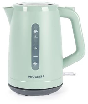 Progress Neutrals Electric Kettle – Fast Boil 1.7L, 3000 W Jug Kettle with 360° Swivel Base, Removable Limescale Filter, Boil-Dry Protection, Neutrals Collection, 3 Year Guarantee
