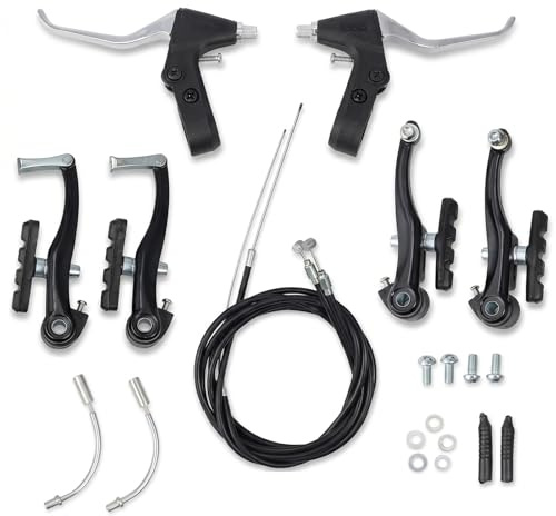 MTB V-broms 2x bromssats, handtag och kablar 22,2 mm Alu Highway Bike