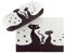 VON LILIENFELD Brillenetui Schwarze Katzen Kätzchen Motiv Etui Brille Mikrofaser Brillenputztuch Brillenbox Stabiles Hardcase Set mit Stoff bezogen