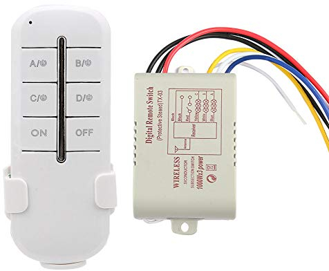 Wireless Remote Control Switch 3 Way On Off Ac 180 to 240v 1000w Receiver for Lighting Smart Home Automation
