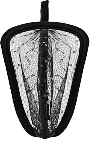 Aislor Herren C-String String Tanga Durchsichtige Unterhose Männer Mesh Netz Dessous Pailletten Bikini Slip Reizwäsche Schwarz A One Size